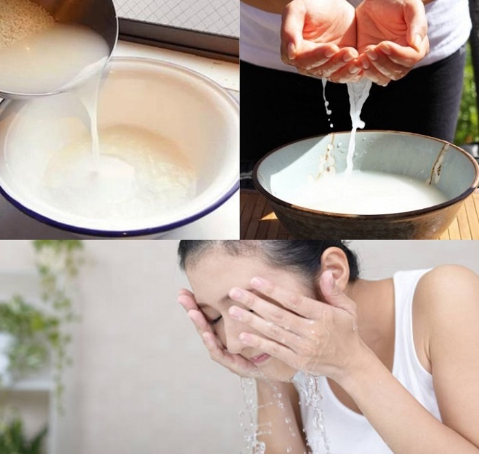 Có thể dùng trực tiếp nước vo gạo để rửa mặt hoặc tắm body