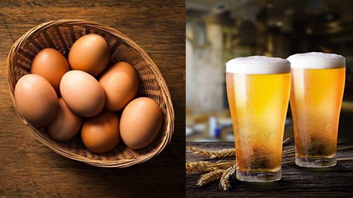Làm trắng da bằng bia và trứng gà đều đặn hàng tuần sẽ giúp làn da cải thiện rõ rệt