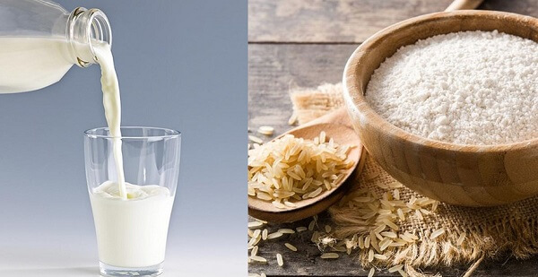 Ủ trắng da mặt bằng sữa tươi và bột cám gạo giúp da láng mịn, sáng bóng hơn