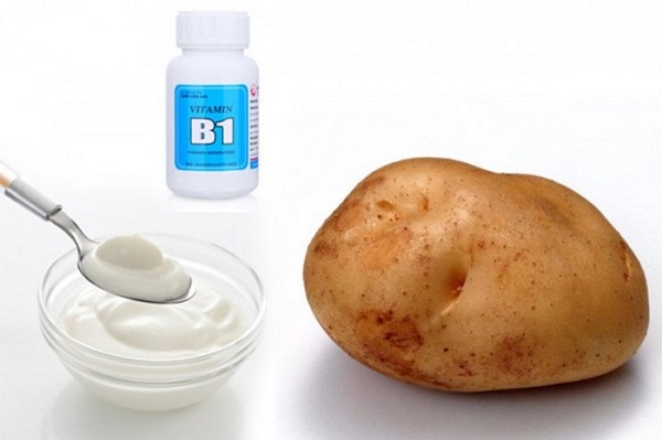 Mặt nạ khoai tây và vitamin B1 giúp làm sạch sâu cho da và dưỡng da trắng sáng