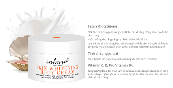 Sakura Skin Whitening L-Glutathione giúp da trắng rõ hơn sau 2 tháng sử dụng